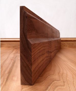 Lambs Tongue Solid Walnut Skirting Board