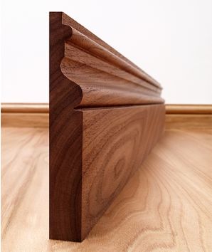 Victoriana Solid Black Walnut Skirting Board