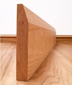 Chamfered Solid Cherry Skirting Board