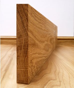 Fumed Dark Oak Round Edge Skirting Board