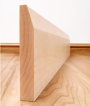 Chamfered Solid Maple Skirting Board