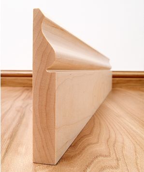 Ogee Solid Maple Skirting Board