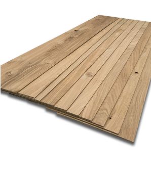 Pack of 10 Character Grade Thin Oak Boards 1.2m x 197mm x 2mm