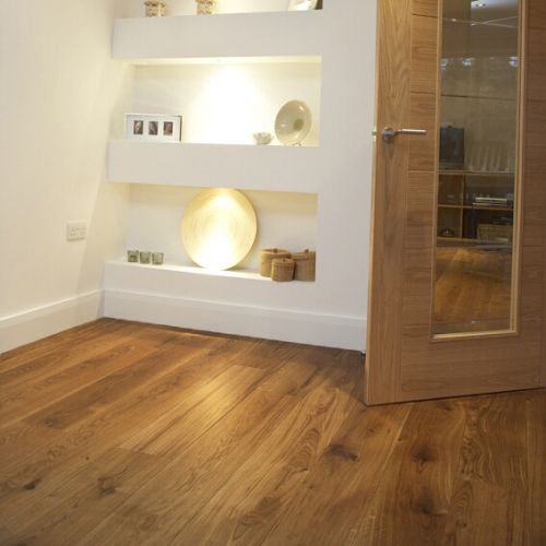 Fumed and Brushed Engineered Oak Flooring