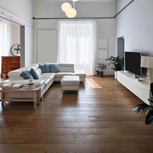 Fumed and Brushed Classic Grade Oak Flooring