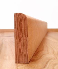 Round Edge Beech Architrave (H)70mm x (T)19mm (per metre)