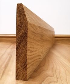 Fumed Chamfered European Oak Skirting Board